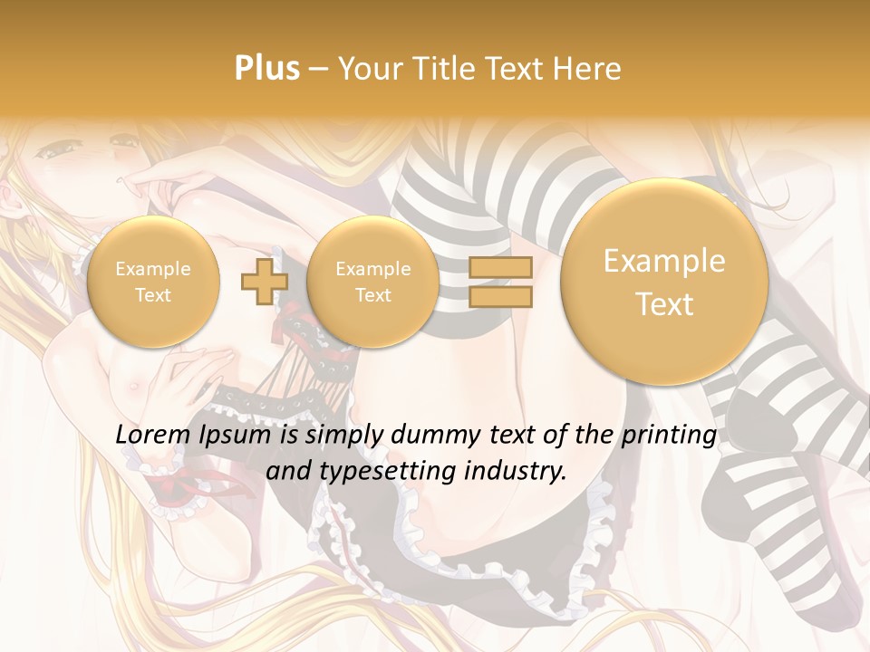 A Sexy Blonde Woman Laying On Top Of A Bed PowerPoint Template