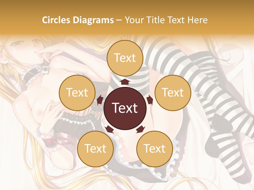 A Sexy Blonde Woman Laying On Top Of A Bed PowerPoint Template