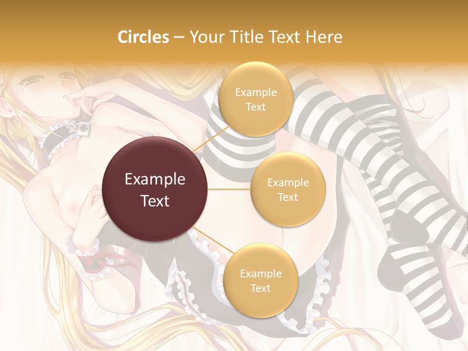 A Sexy Blonde Woman Laying On Top Of A Bed PowerPoint Template