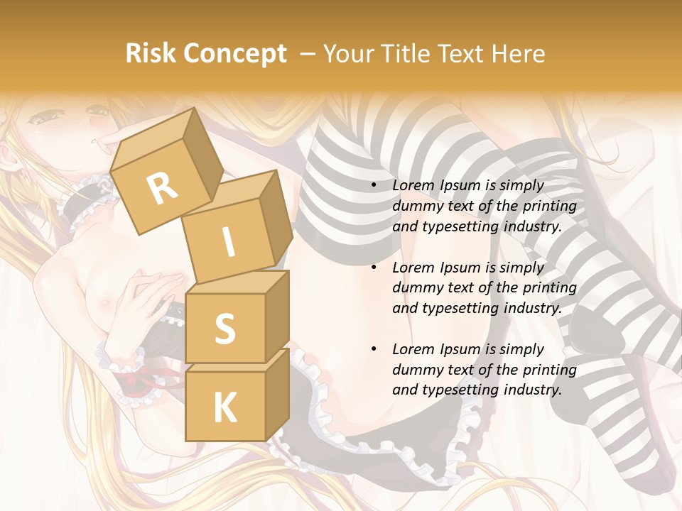 A Sexy Blonde Woman Laying On Top Of A Bed PowerPoint Template