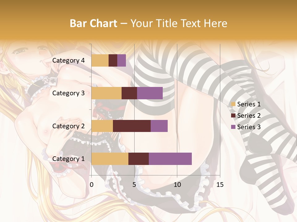 A Sexy Blonde Woman Laying On Top Of A Bed PowerPoint Template