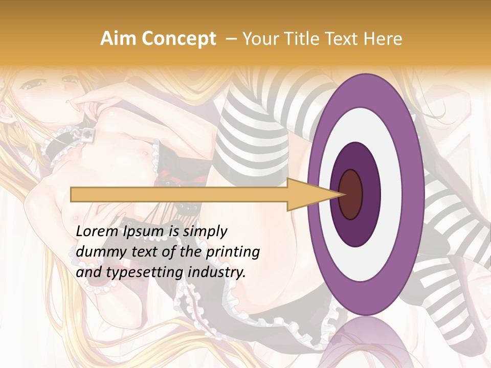 A Sexy Blonde Woman Laying On Top Of A Bed PowerPoint Template