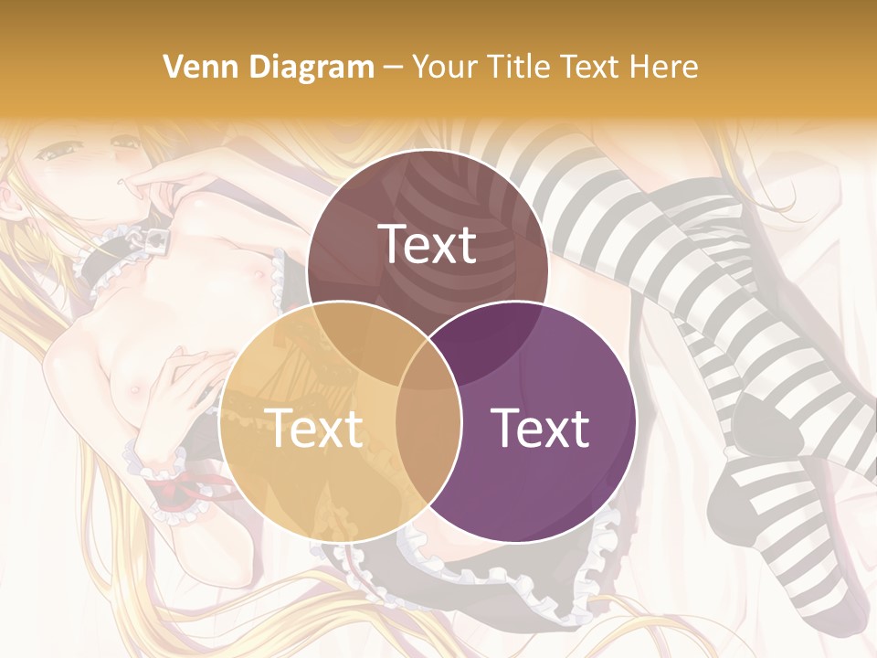 A Sexy Blonde Woman Laying On Top Of A Bed PowerPoint Template