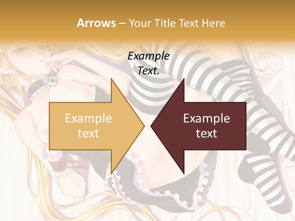 A Sexy Blonde Woman Laying On Top Of A Bed PowerPoint Template