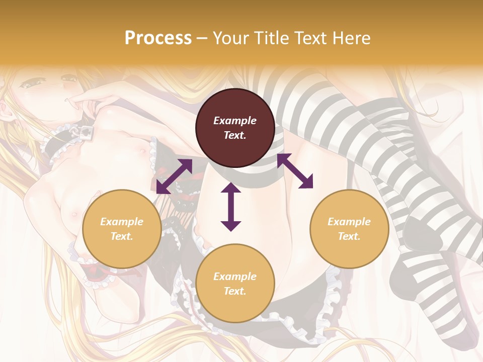 A Sexy Blonde Woman Laying On Top Of A Bed PowerPoint Template