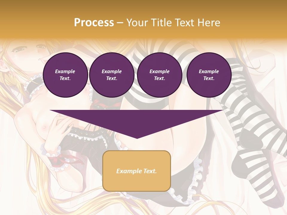 A Sexy Blonde Woman Laying On Top Of A Bed PowerPoint Template