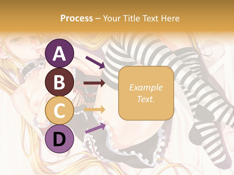 A Sexy Blonde Woman Laying On Top Of A Bed PowerPoint Template