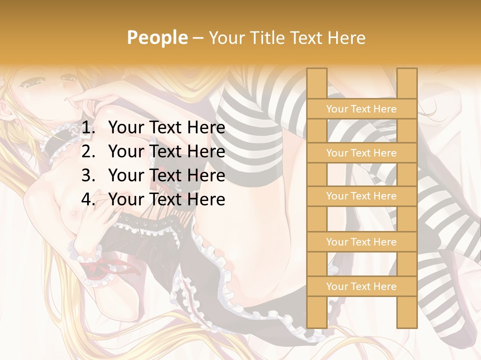 A Sexy Blonde Woman Laying On Top Of A Bed PowerPoint Template