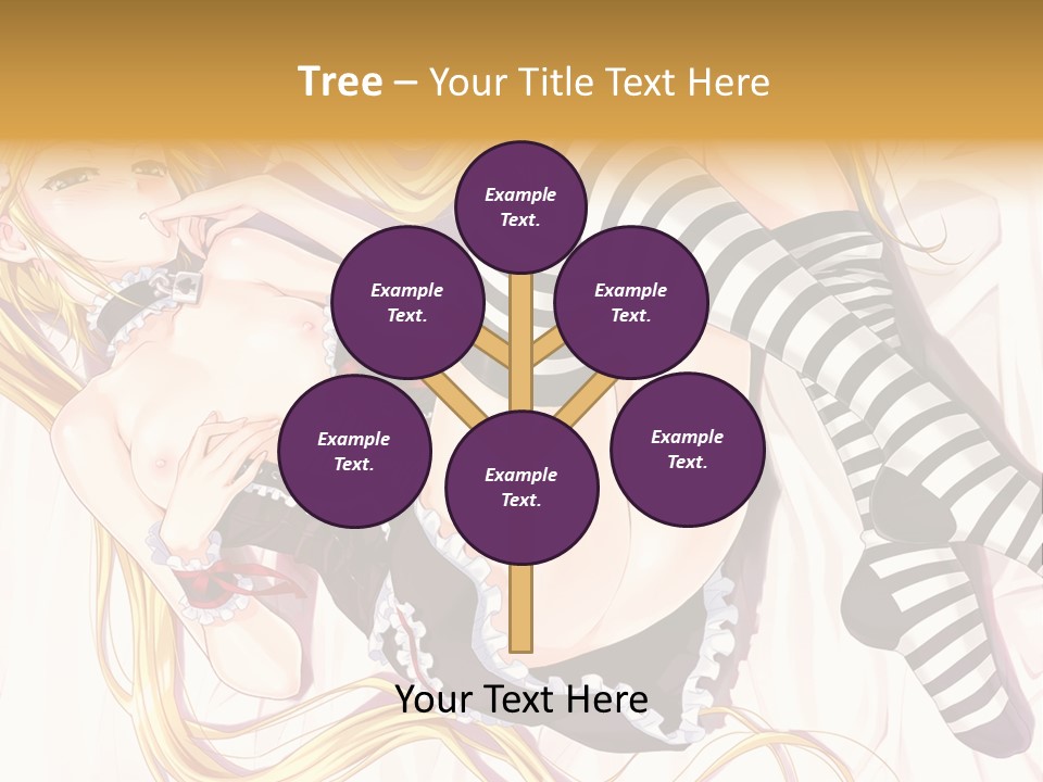 A Sexy Blonde Woman Laying On Top Of A Bed PowerPoint Template