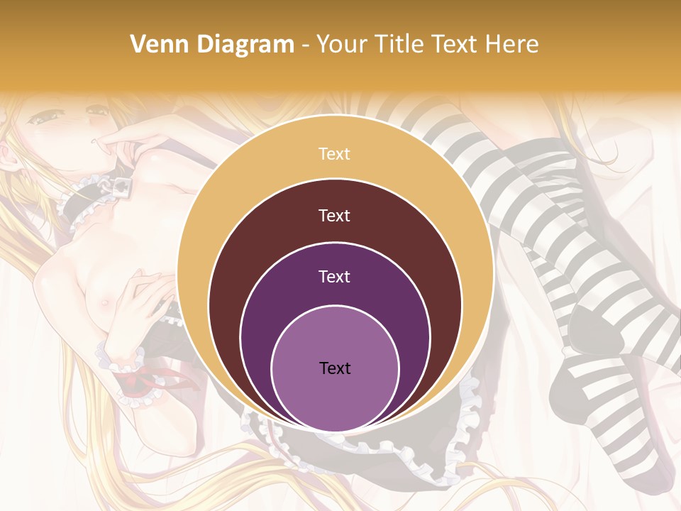 A Sexy Blonde Woman Laying On Top Of A Bed PowerPoint Template