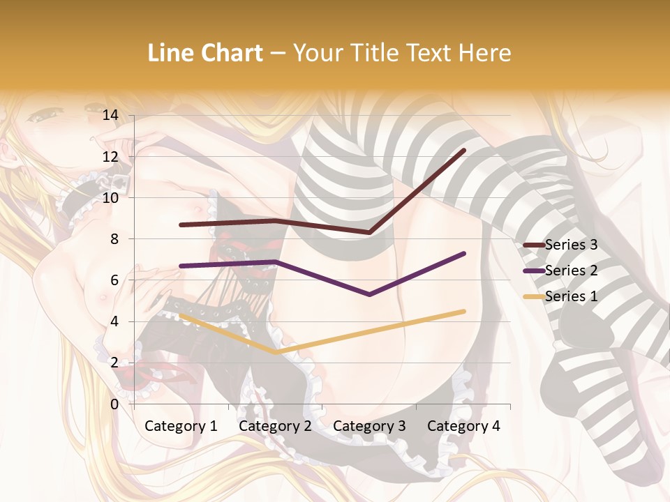 A Sexy Blonde Woman Laying On Top Of A Bed PowerPoint Template