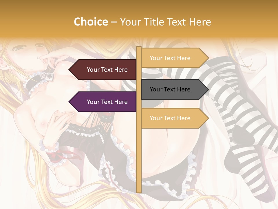 A Sexy Blonde Woman Laying On Top Of A Bed PowerPoint Template