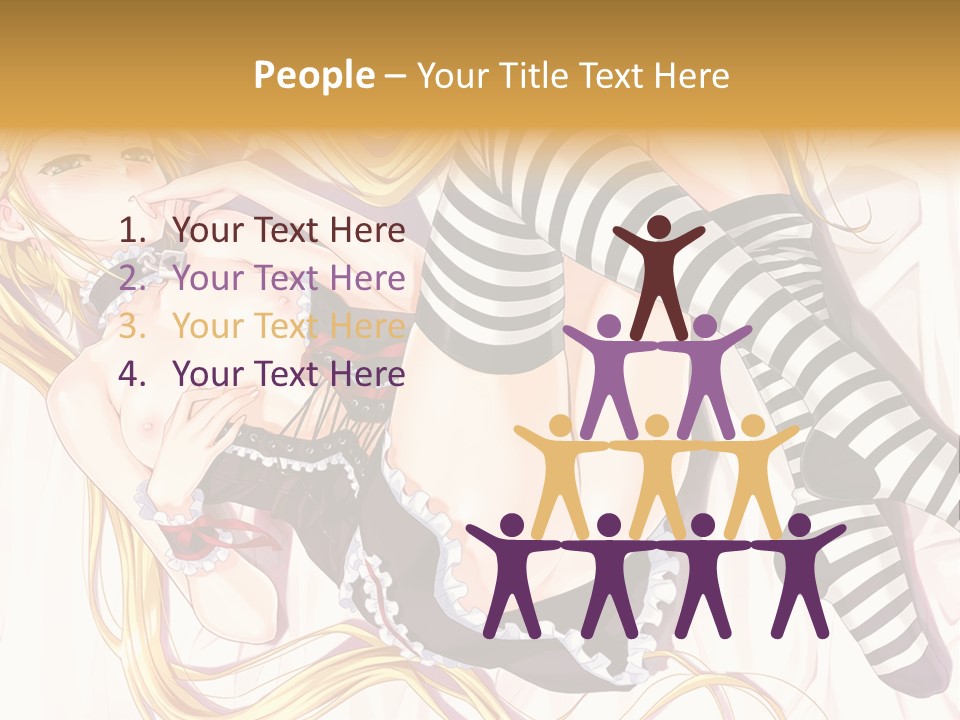 A Sexy Blonde Woman Laying On Top Of A Bed PowerPoint Template