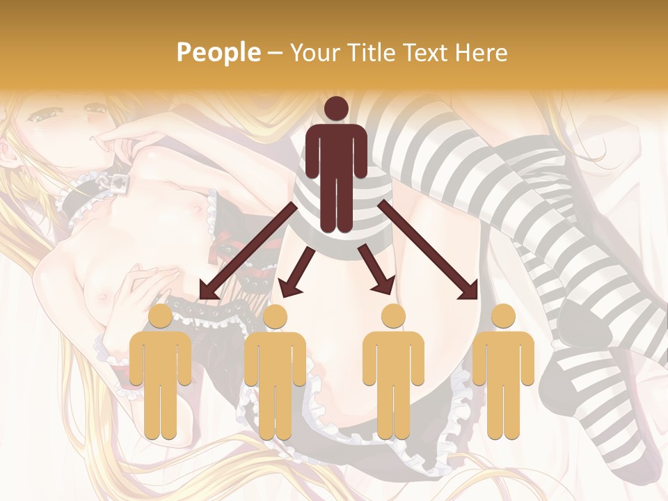 A Sexy Blonde Woman Laying On Top Of A Bed PowerPoint Template