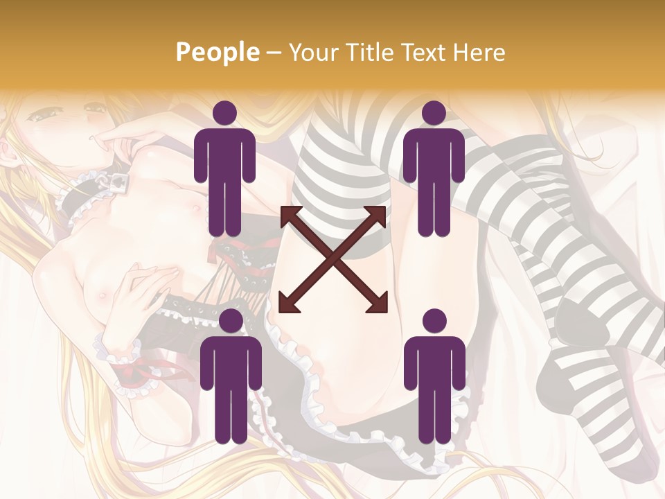 A Sexy Blonde Woman Laying On Top Of A Bed PowerPoint Template