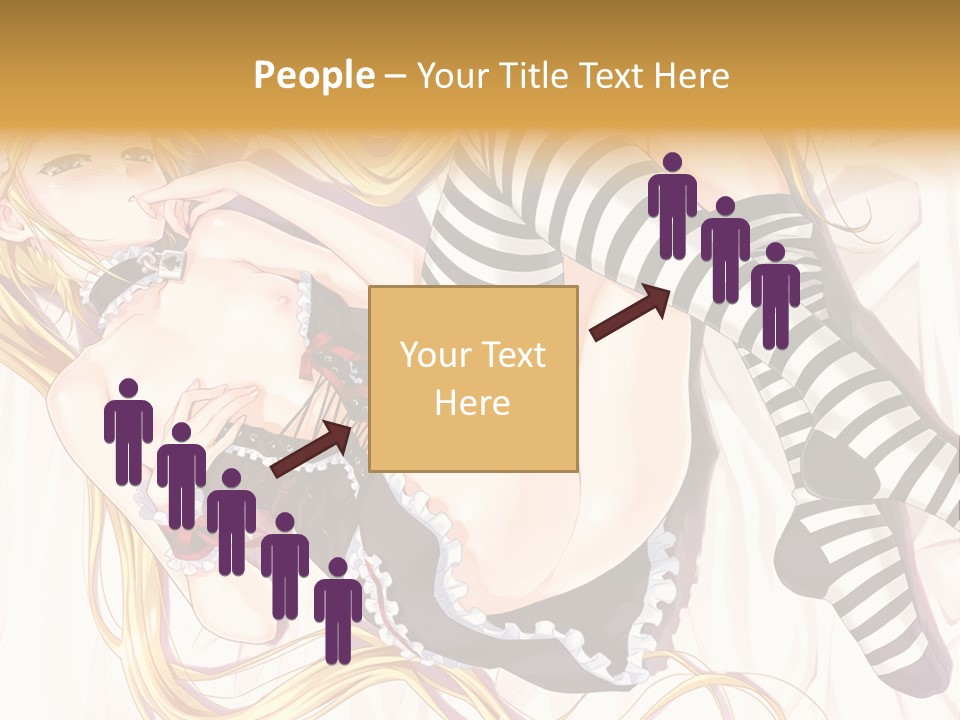 A Sexy Blonde Woman Laying On Top Of A Bed PowerPoint Template