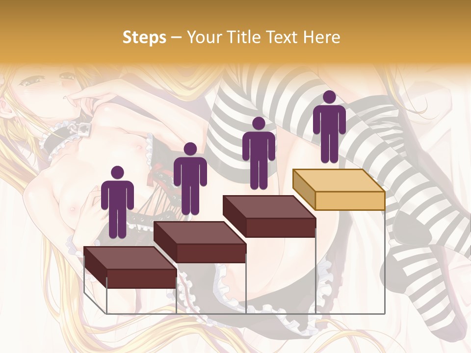 A Sexy Blonde Woman Laying On Top Of A Bed PowerPoint Template