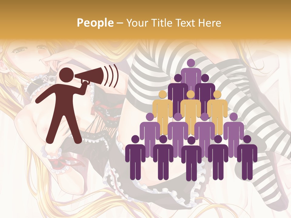 A Sexy Blonde Woman Laying On Top Of A Bed PowerPoint Template