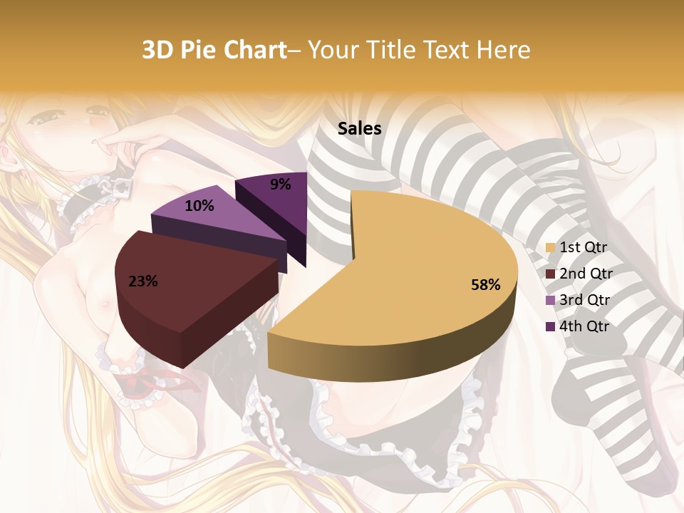 A Sexy Blonde Woman Laying On Top Of A Bed PowerPoint Template