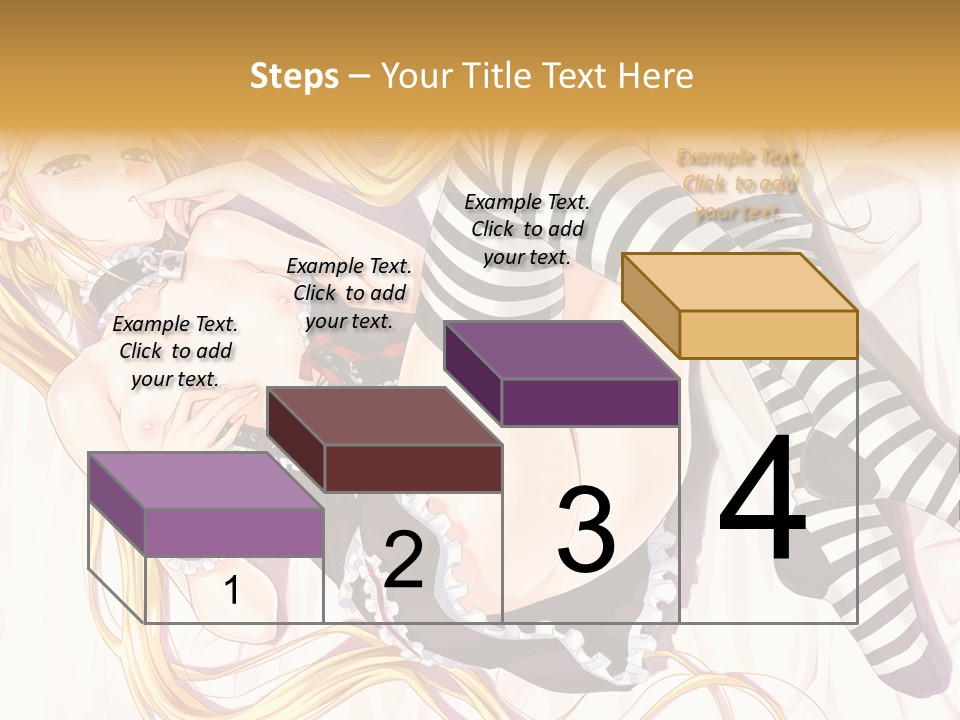 A Sexy Blonde Woman Laying On Top Of A Bed PowerPoint Template