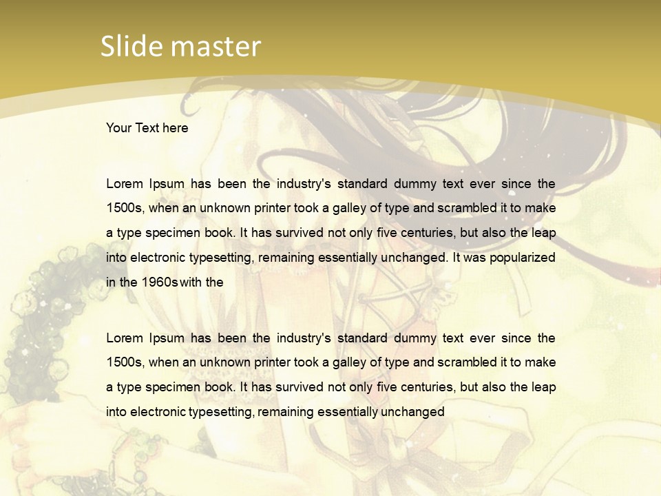 A Woman In A White Dress With Long Hair PowerPoint Template