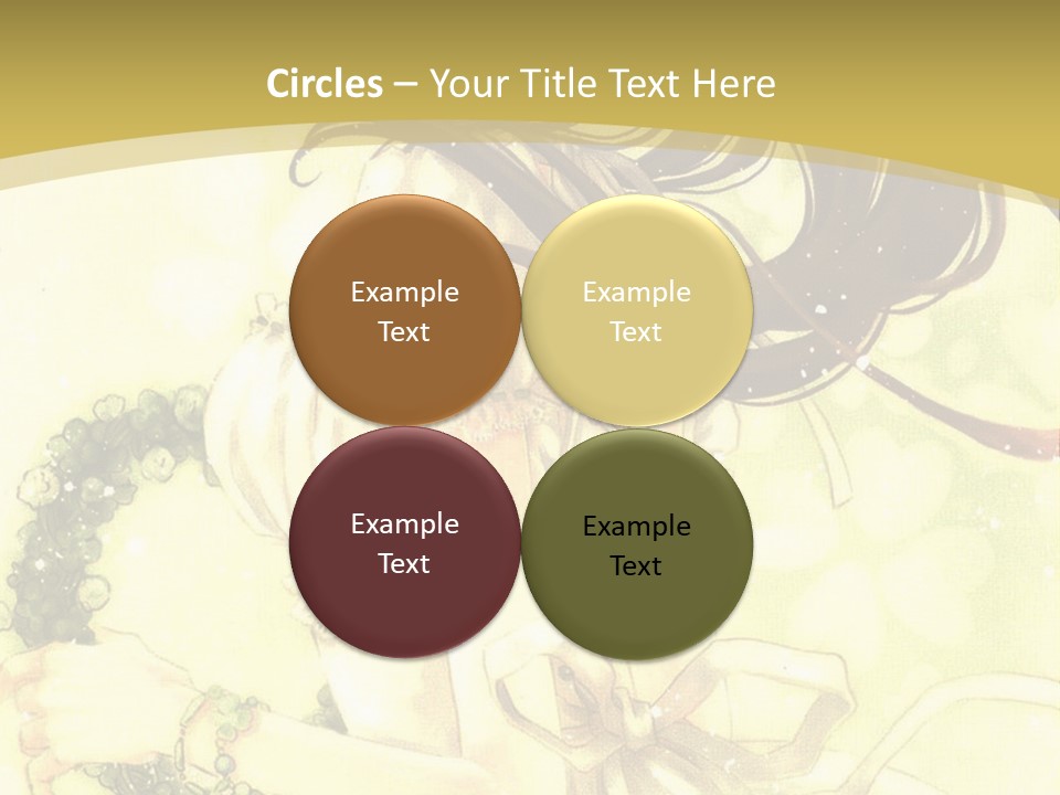 A Woman In A White Dress With Long Hair PowerPoint Template