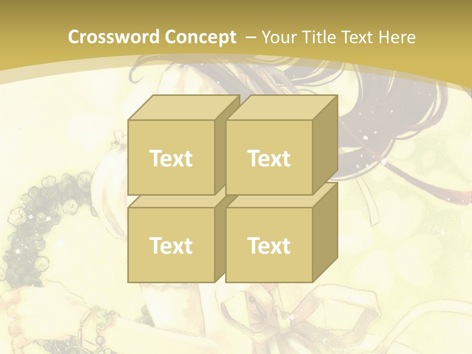 A Woman In A White Dress With Long Hair PowerPoint Template