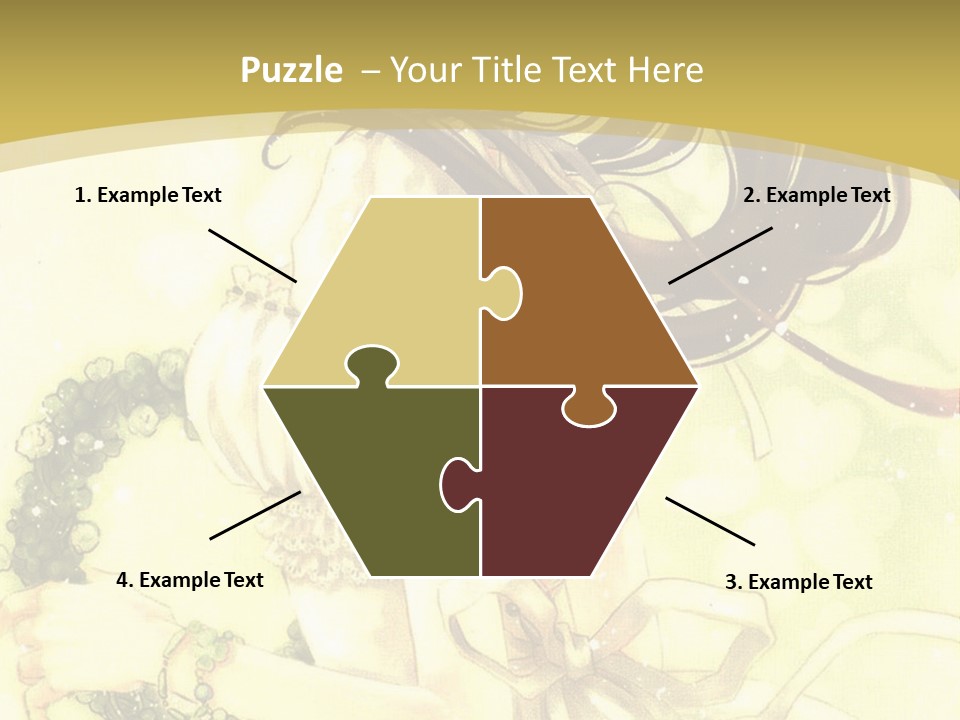 A Woman In A White Dress With Long Hair PowerPoint Template