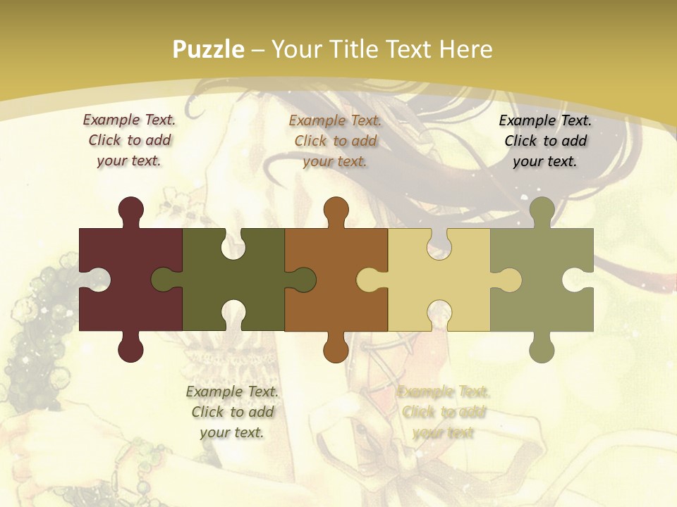 A Woman In A White Dress With Long Hair PowerPoint Template