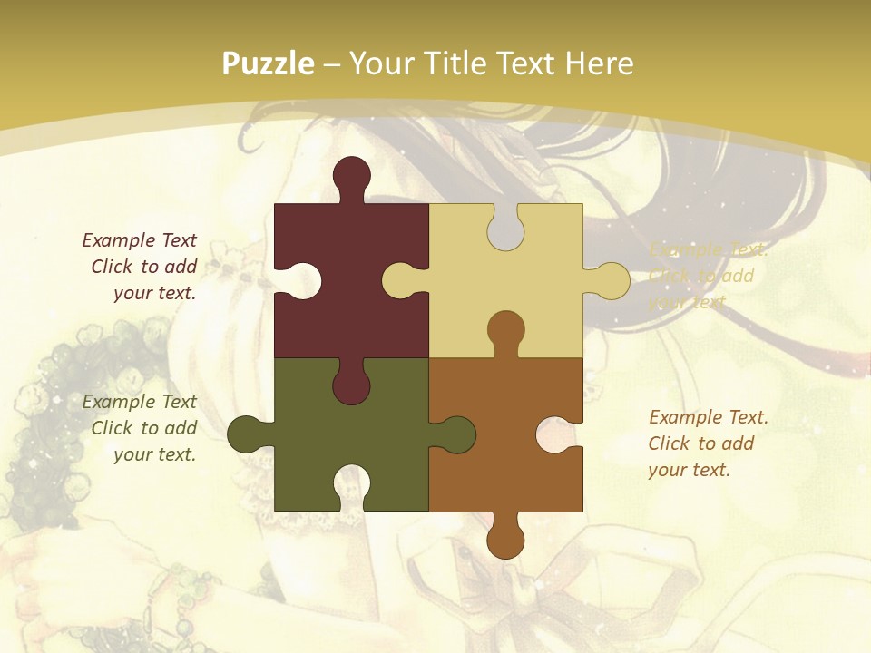 A Woman In A White Dress With Long Hair PowerPoint Template