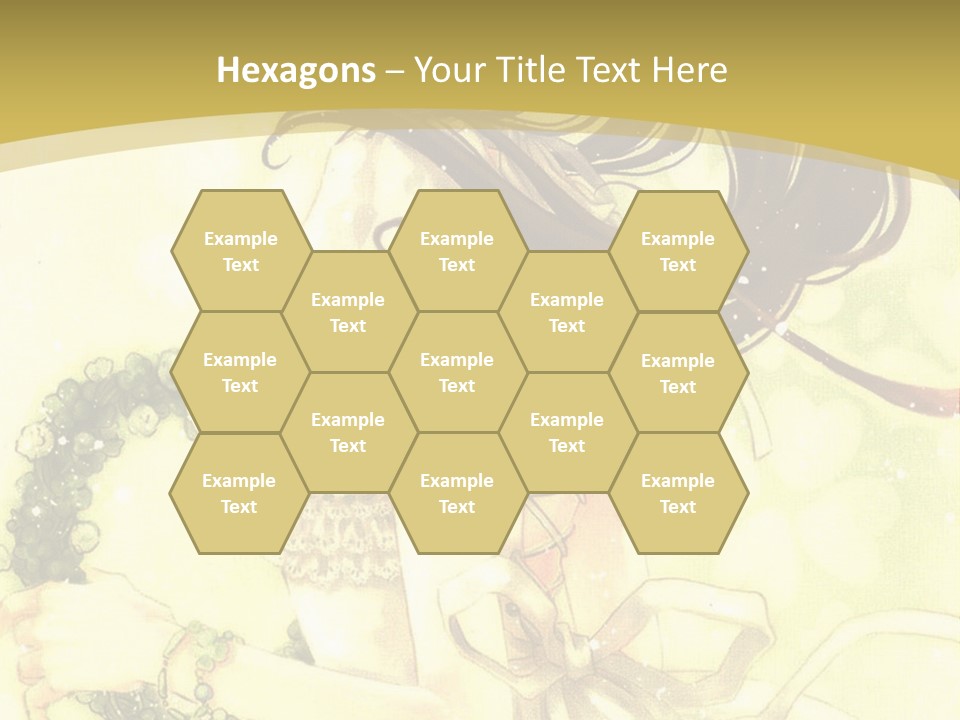 A Woman In A White Dress With Long Hair PowerPoint Template