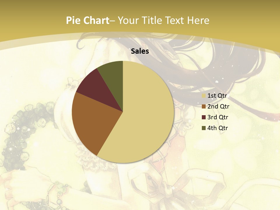 A Woman In A White Dress With Long Hair PowerPoint Template