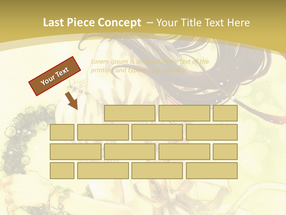 A Woman In A White Dress With Long Hair PowerPoint Template