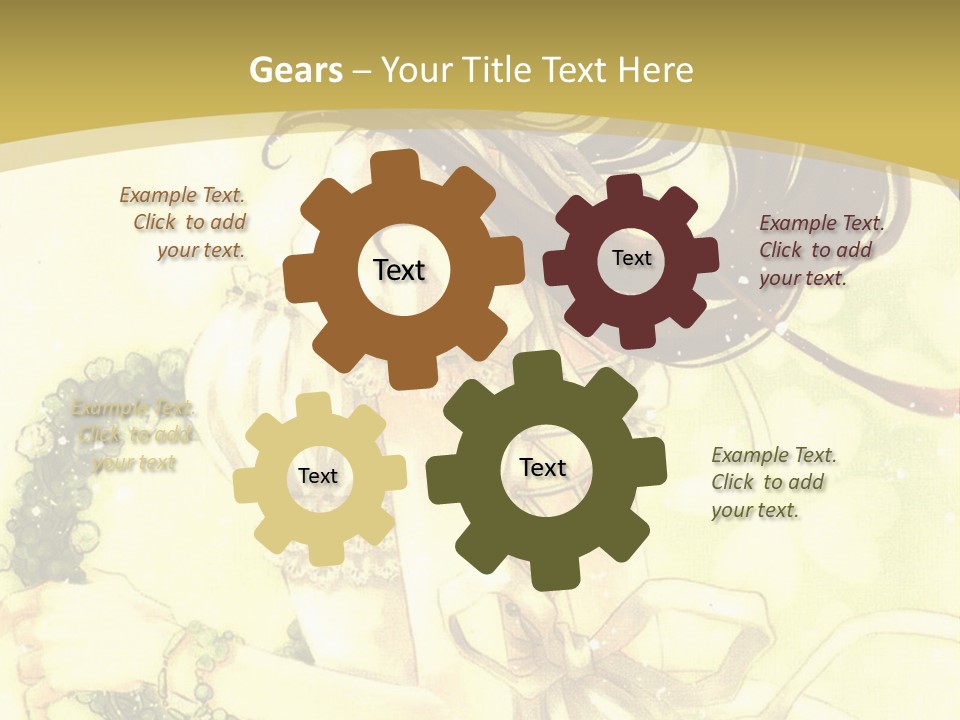 A Woman In A White Dress With Long Hair PowerPoint Template