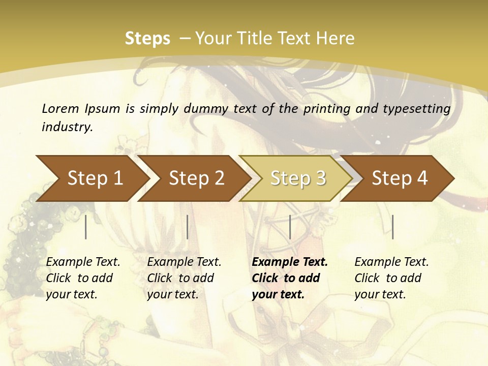 A Woman In A White Dress With Long Hair PowerPoint Template