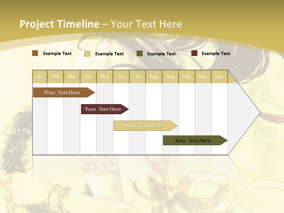 A Woman In A White Dress With Long Hair PowerPoint Template