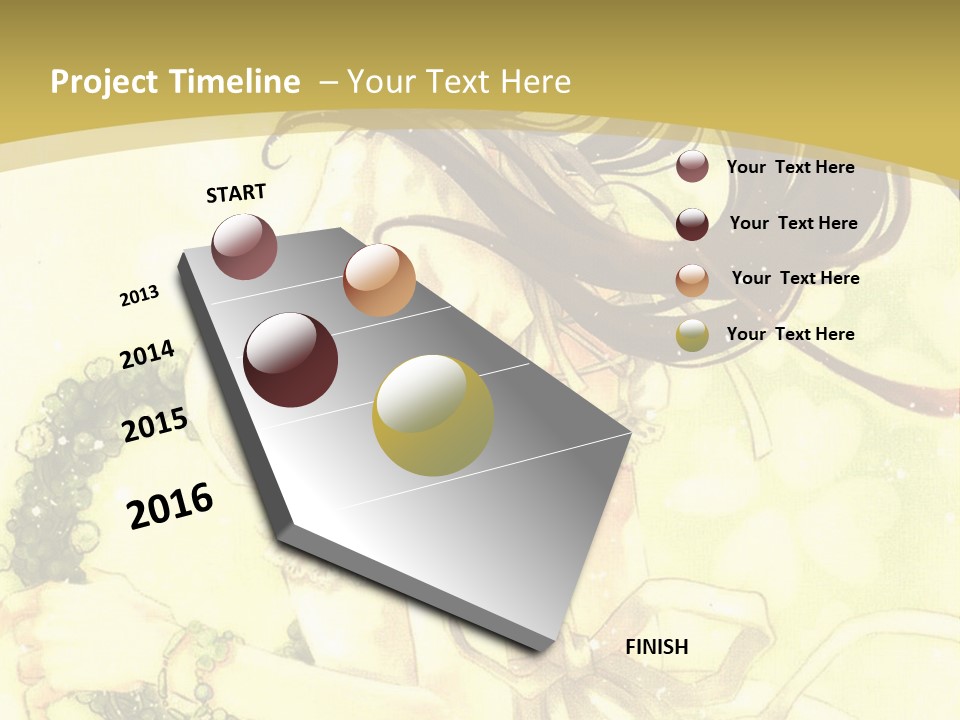 A Woman In A White Dress With Long Hair PowerPoint Template