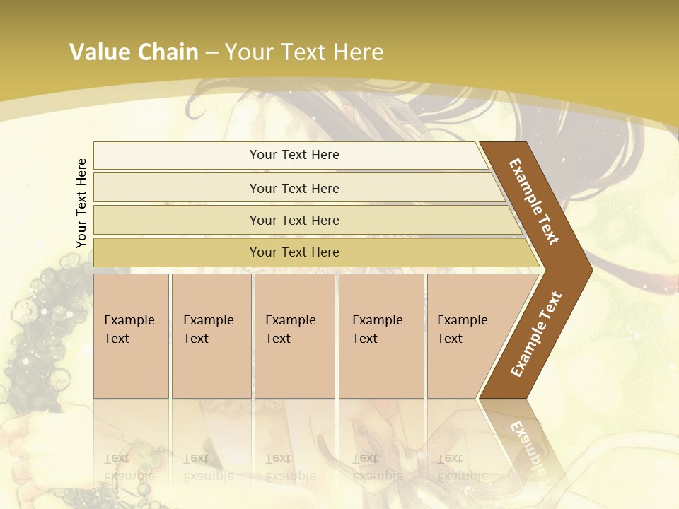 A Woman In A White Dress With Long Hair PowerPoint Template