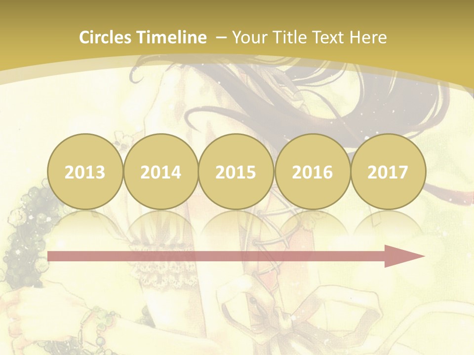 A Woman In A White Dress With Long Hair PowerPoint Template