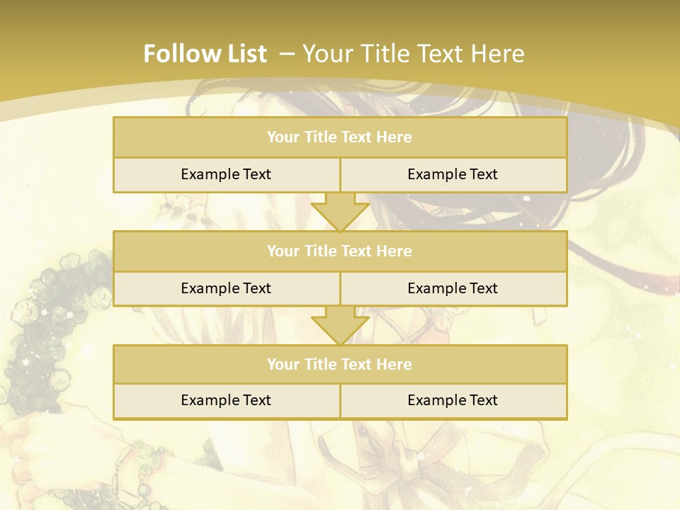 A Woman In A White Dress With Long Hair PowerPoint Template