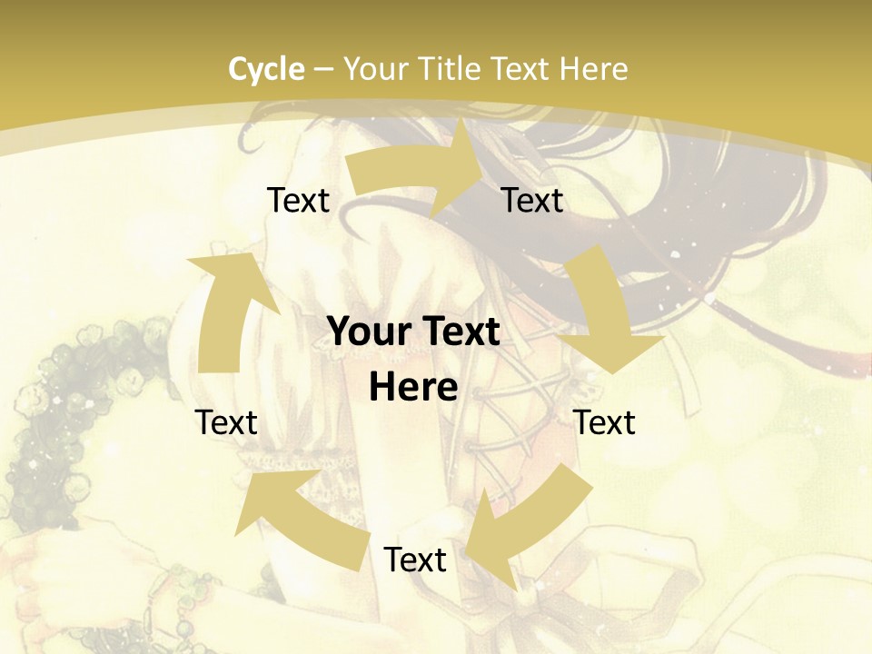 A Woman In A White Dress With Long Hair PowerPoint Template