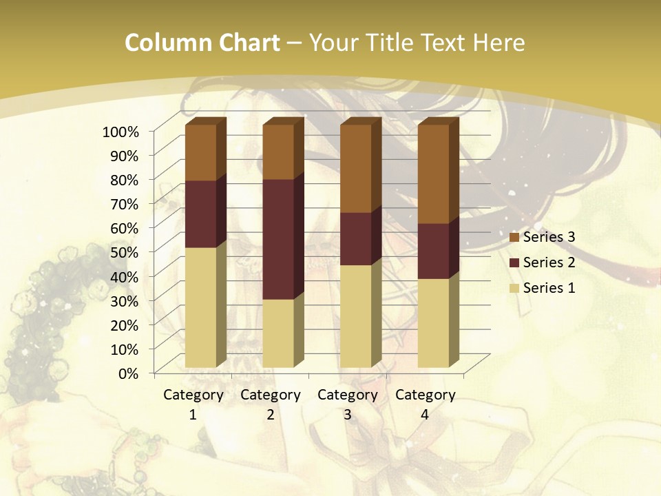 A Woman In A White Dress With Long Hair PowerPoint Template