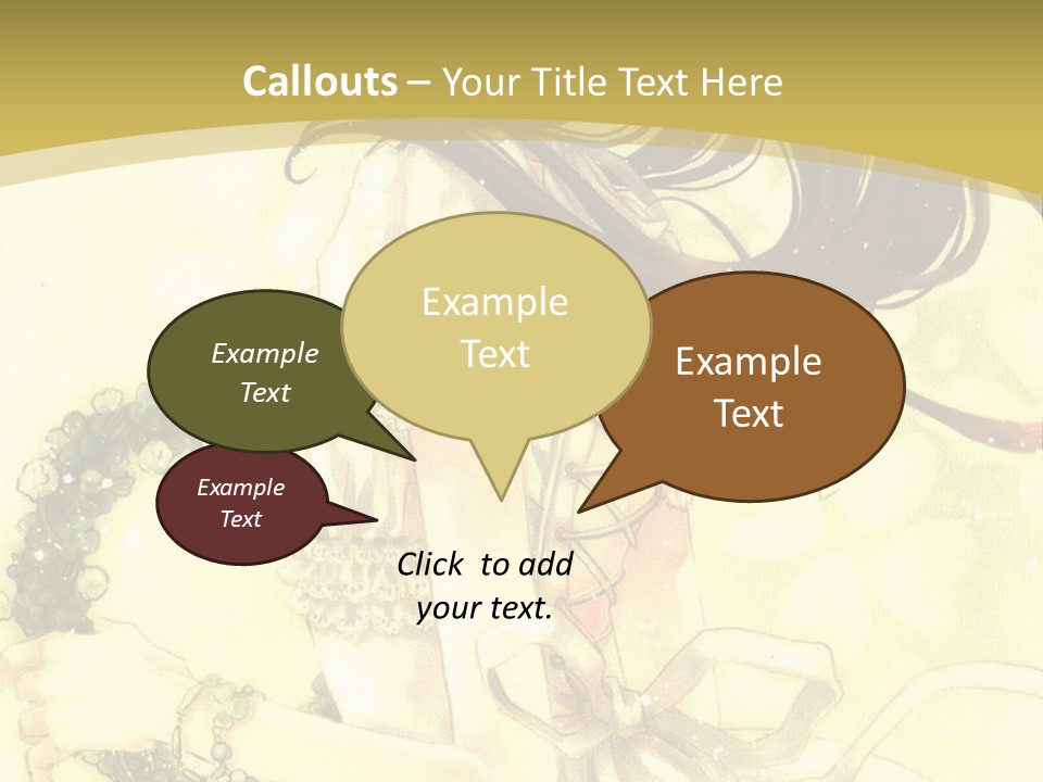 A Woman In A White Dress With Long Hair PowerPoint Template