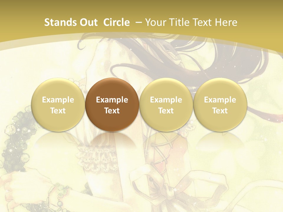 A Woman In A White Dress With Long Hair PowerPoint Template