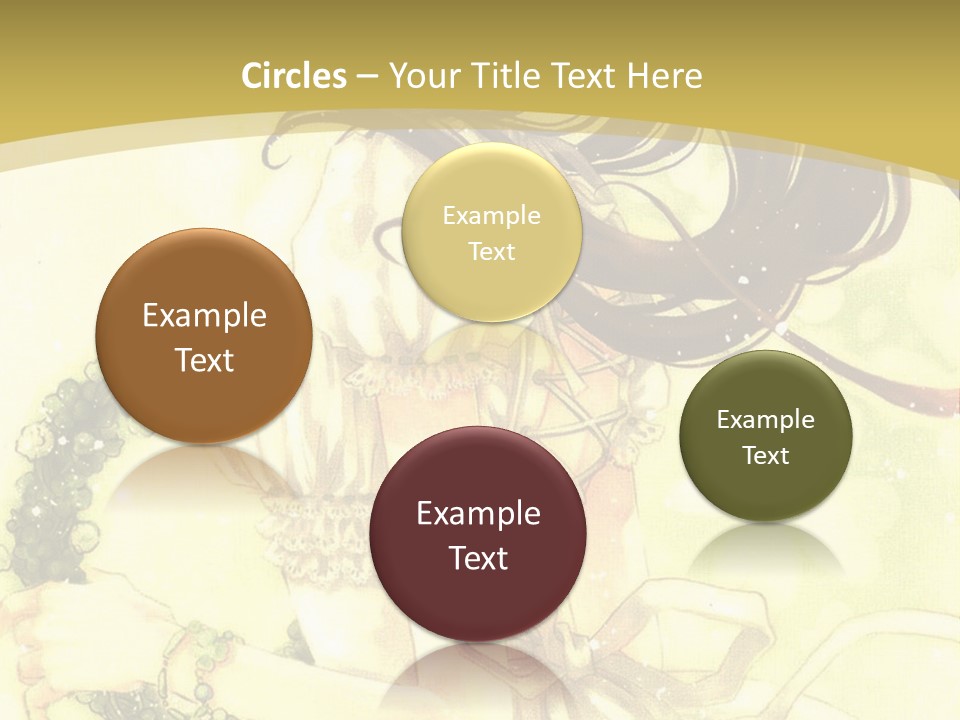 A Woman In A White Dress With Long Hair PowerPoint Template