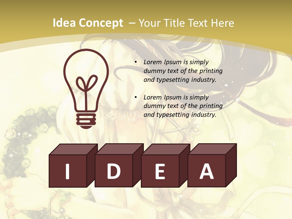 A Woman In A White Dress With Long Hair PowerPoint Template