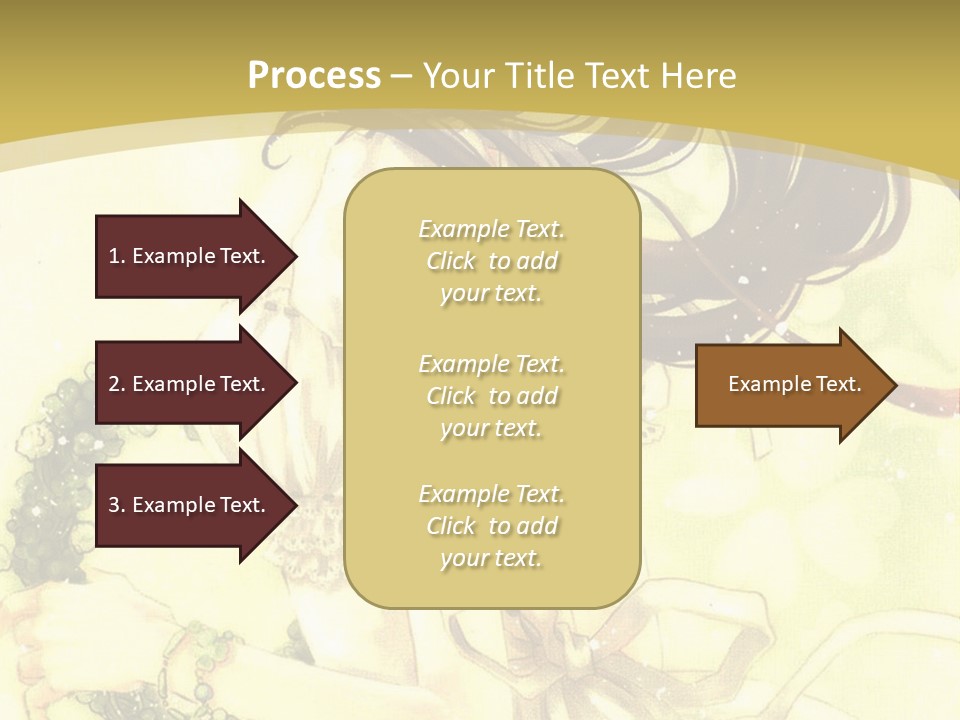 A Woman In A White Dress With Long Hair PowerPoint Template