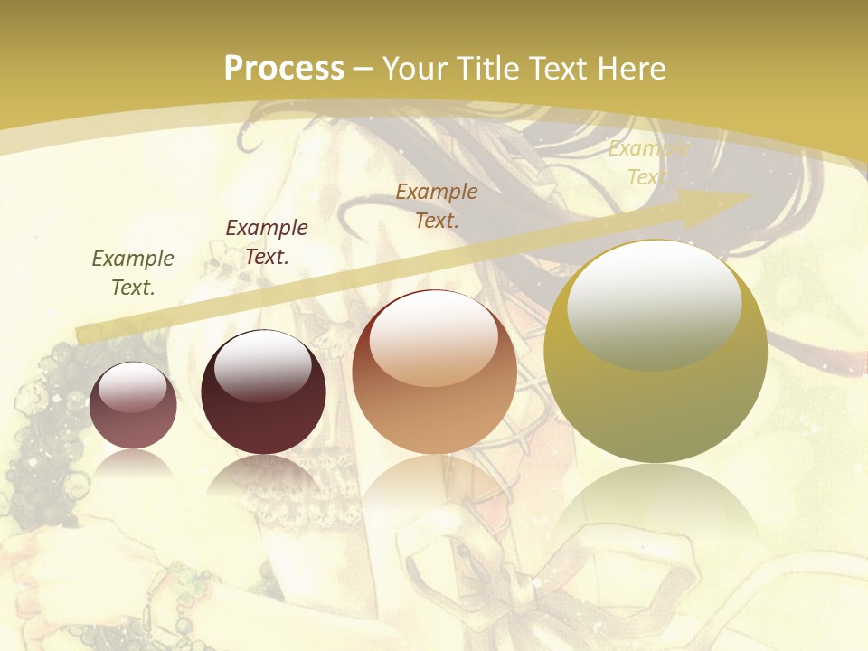 A Woman In A White Dress With Long Hair PowerPoint Template