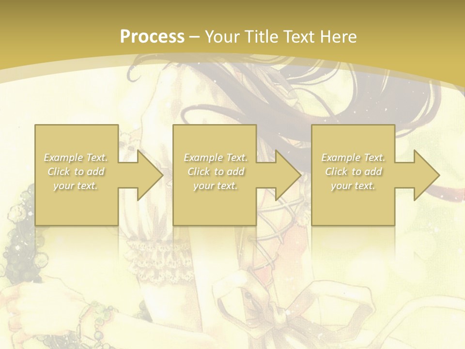 A Woman In A White Dress With Long Hair PowerPoint Template