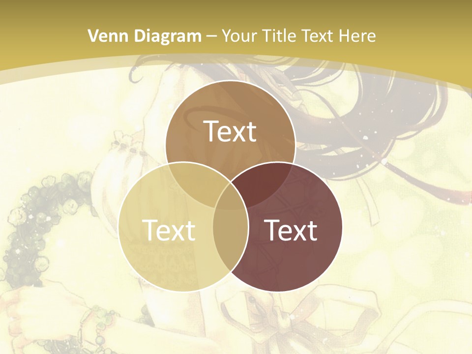 A Woman In A White Dress With Long Hair PowerPoint Template